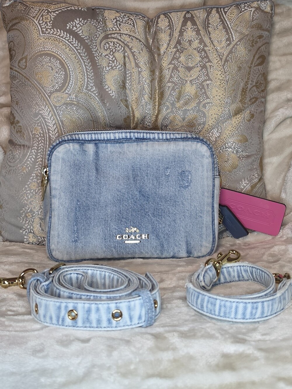 COACH DENIM CAREY BAG CEK67